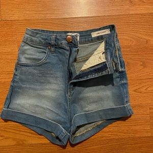 Cotton On high-rise denim shorts, Size 2